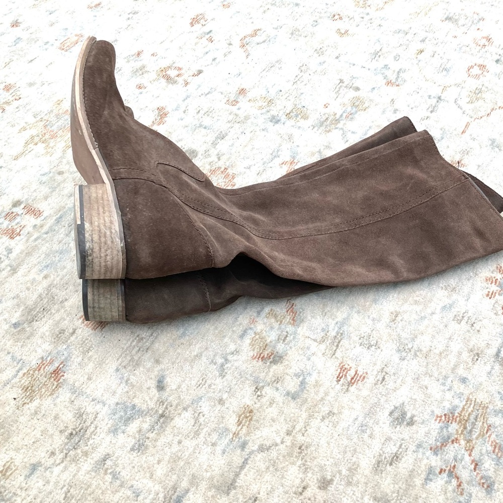Seychelles Rich Brown Suede Heeled Boots - Picture 6 of 8